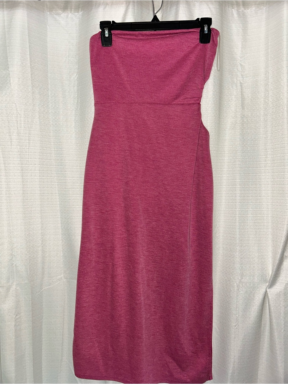 Strapless Magenta Midi Dress - Women's